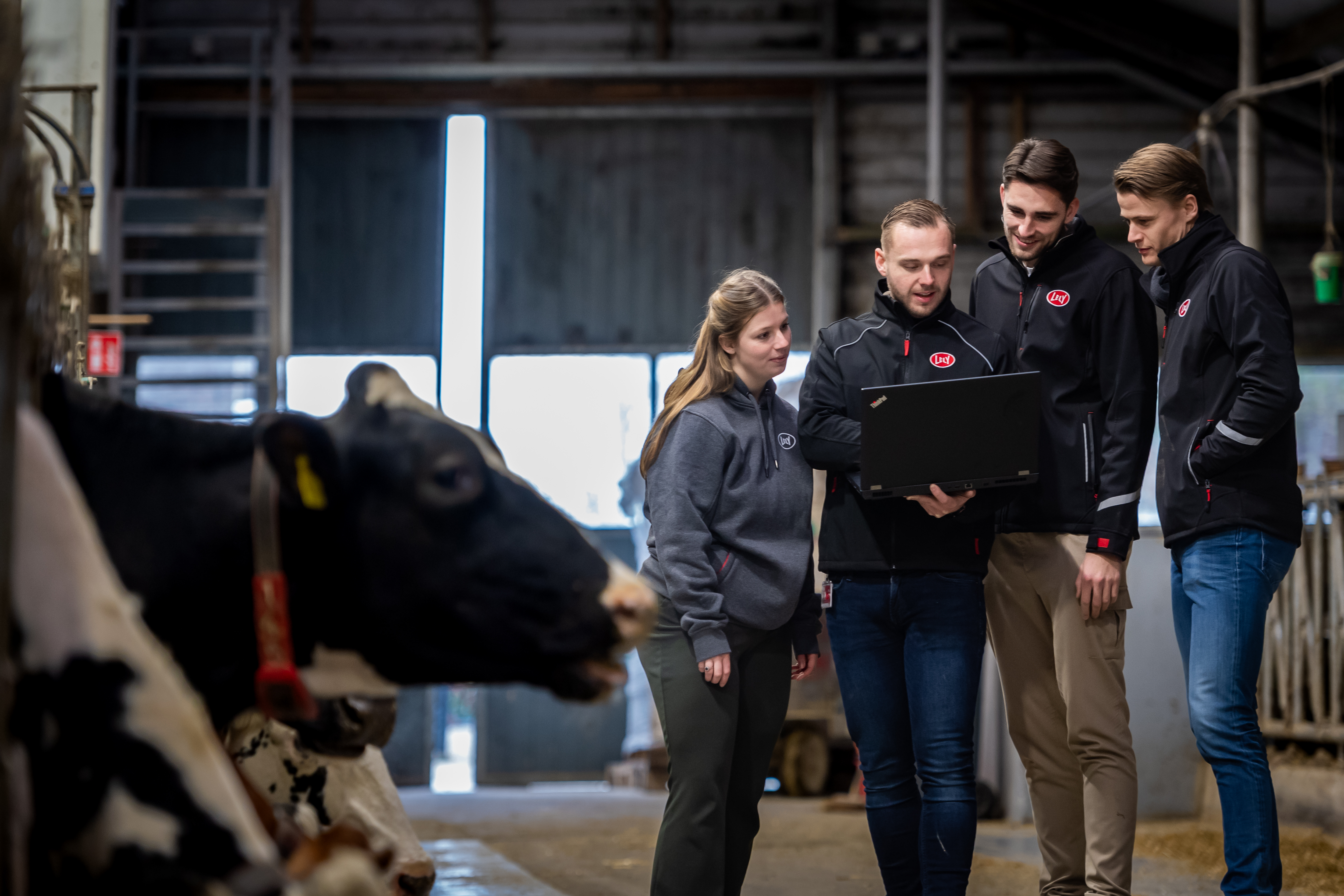 Interns at farm